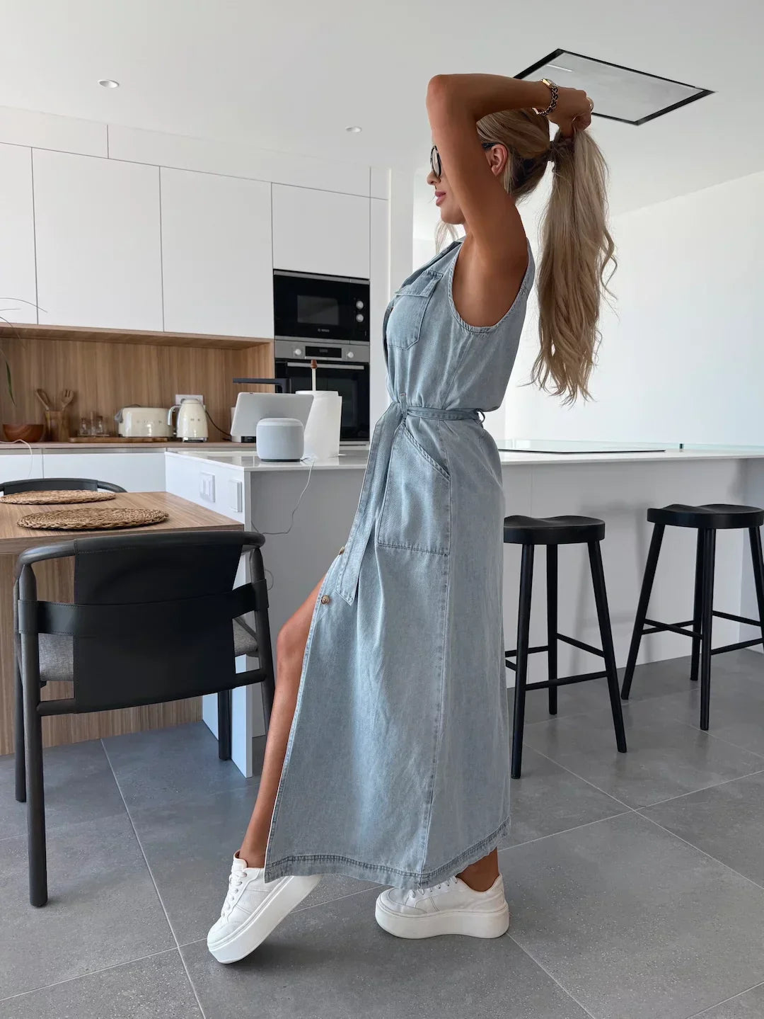Second image of Claire - Denim Shirt Dress